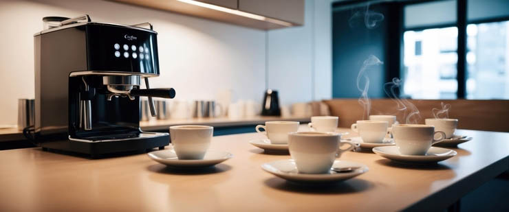 Espaço de café para pacientes